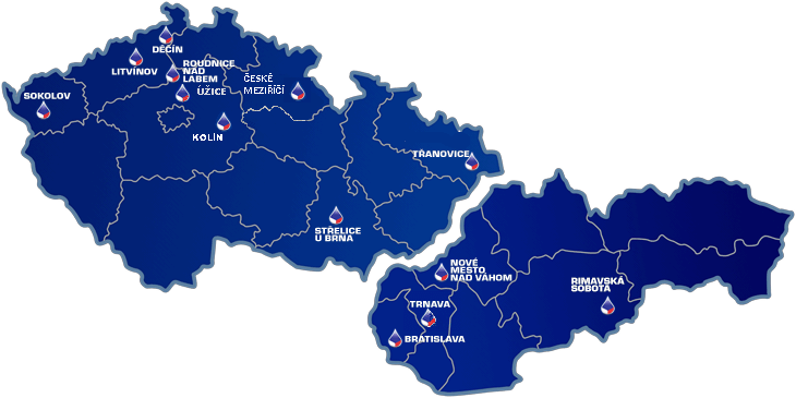 Mapa �ist�c�ch stanic